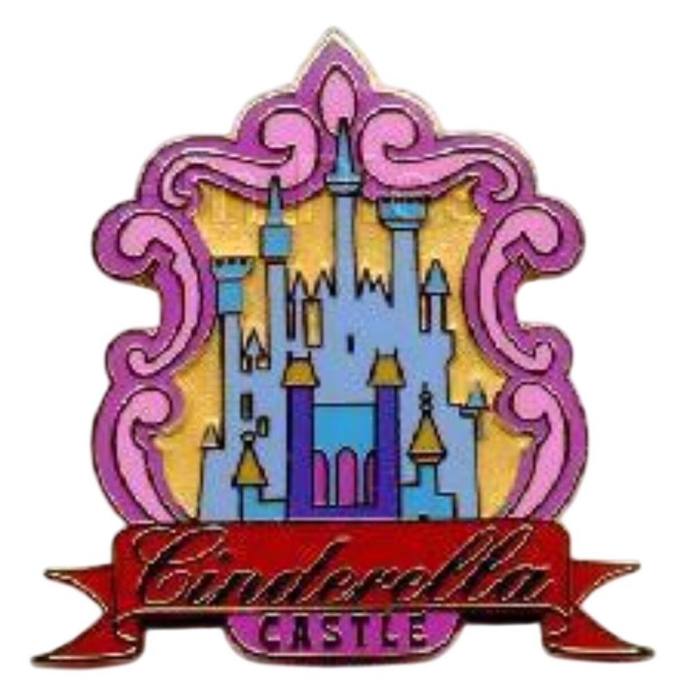 Disney Pin Cinderella's Castle Princess Cinderella Pink 15172 12 Months of Magic